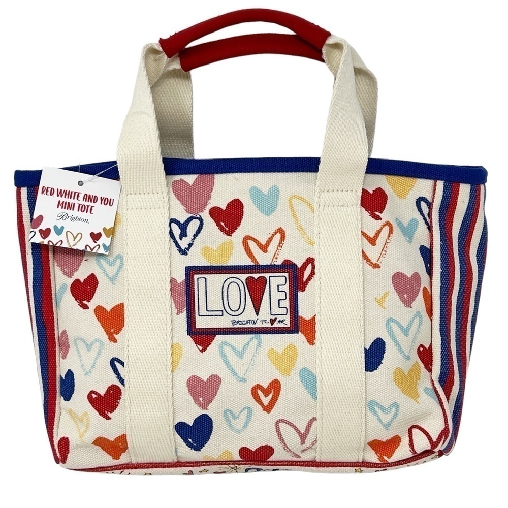 NWT BRIGHTON Mini Canvas Tote Crossbody Bag